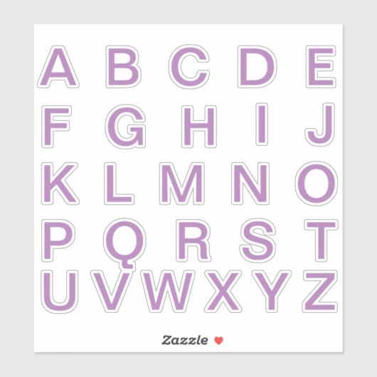 Alphabet Monogram Letters Aufkleber (Blatt)