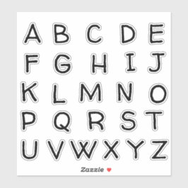 Alphabet Monogram Letters Aufkleber