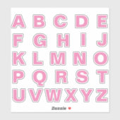 Alphabet Monogram Letters Aufkleber (Blatt)
