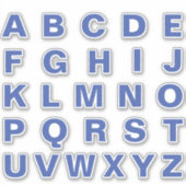 Alphabet Monogram Letters Aufkleber (Vorderseite)