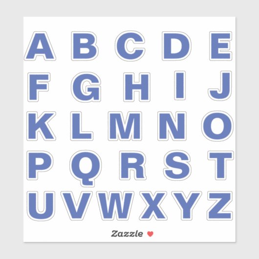Alphabet Monogram Letters Aufkleber (Blatt)