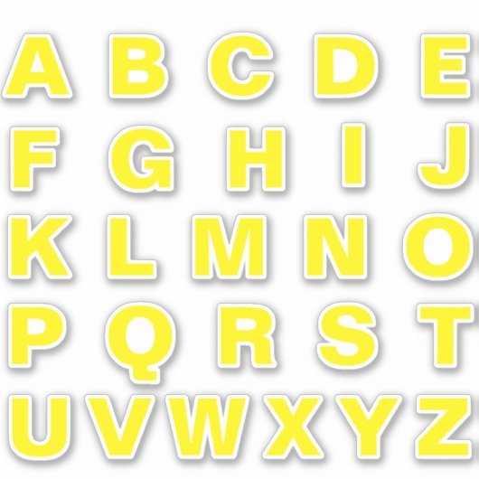 Alphabet Monogram Letters Aufkleber (Vorderseite)