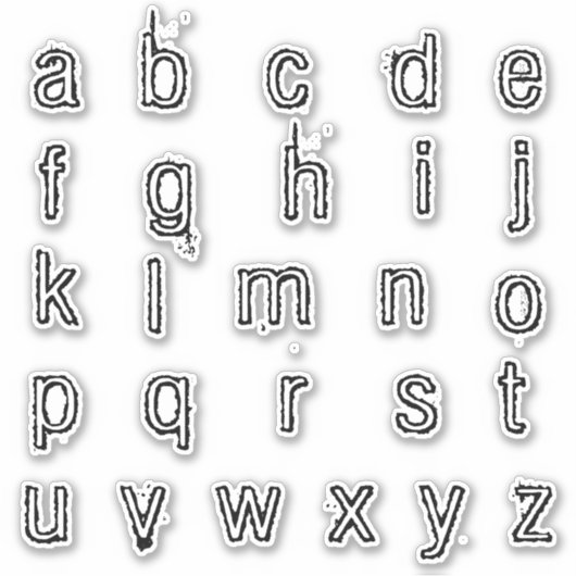 Alphabet Monogram Letters Aufkleber (Vorderseite)