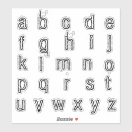 Alphabet Monogram Letters Aufkleber