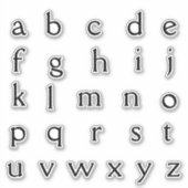 Alphabet Monogram Letters Aufkleber (Vorderseite)