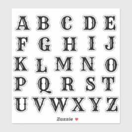 Alphabet Monogram Letters Aufkleber