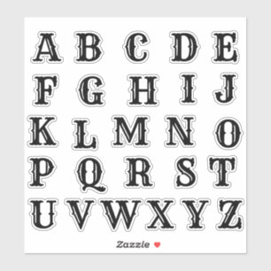 Alphabet Monogram Letters Aufkleber