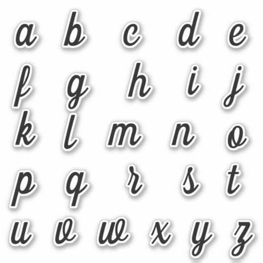 Alphabet Monogram Letters Aufkleber (Vorderseite)