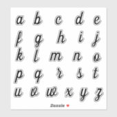 Alphabet Monogram Letters Aufkleber (Blatt)