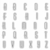 Alphabet Monogram Letters Aufkleber (Vorderseite)