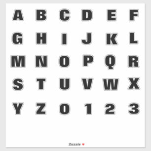 Alphabet Monogram Letters Aufkleber