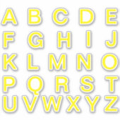 Alphabet Monogram Letters Aufkleber (Vorderseite)