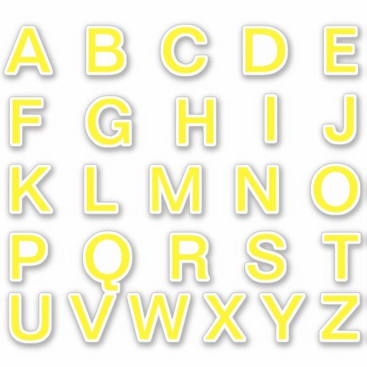Alphabet Monogram Letters Aufkleber (Vorderseite)