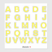 Alphabet Monogram Letters Aufkleber (Blatt)