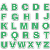 Alphabet Monogram Letters Aufkleber (Vorderseite)