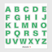 Alphabet Monogram Letters Aufkleber (Blatt)