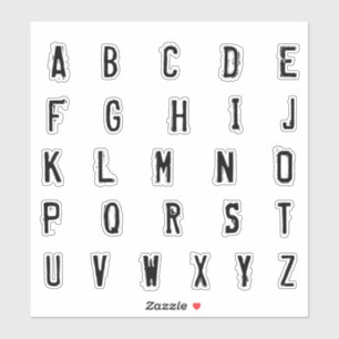 Alphabet Monogram Letters Aufkleber