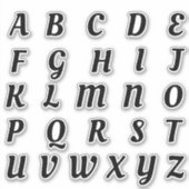 Alphabet Monogram Letters Aufkleber (Vorderseite)