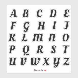 Alphabet Monogram Letters Aufkleber