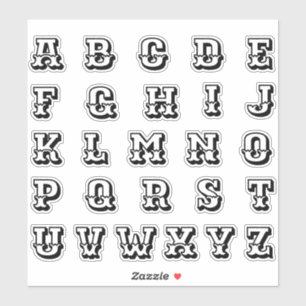Alphabet Monogram Letters Aufkleber