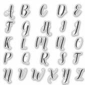 Alphabet Monogram Letters Aufkleber (Vorderseite)