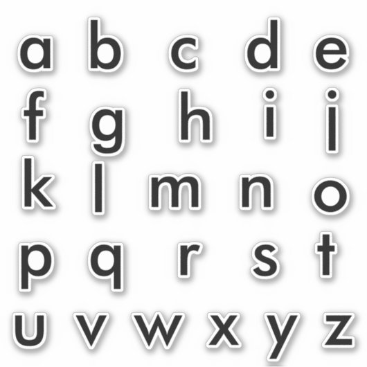 Alphabet Monogram Letters Aufkleber (Vorderseite)