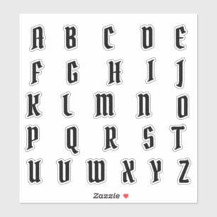 Alphabet Monogram Letters Aufkleber