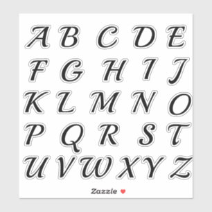 Alphabet Monogram Letters Aufkleber