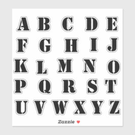 Alphabet Monogram Letters Aufkleber