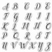 Alphabet Monogram Letters Aufkleber (Vorderseite)