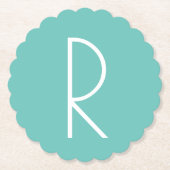 Alphabet Monogram Untersetzer (Vorderseite)