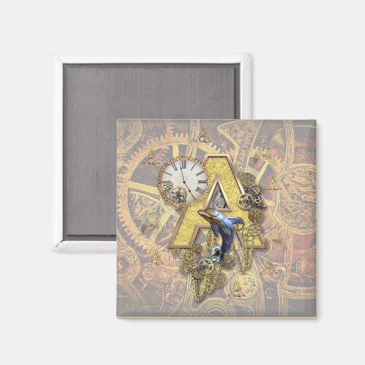 Alphabet, Monogramm A Magnet (Vorderseite/Rückseite)