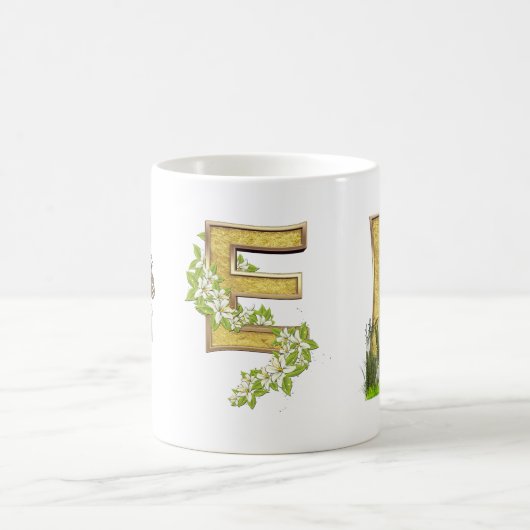 Alphabet Monogramm Anfangsbuchstabe E Kaffeetasse (Mittel)