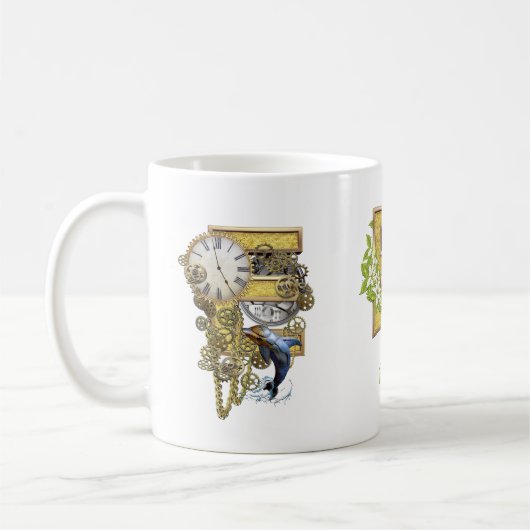 Alphabet Monogramm Anfangsbuchstabe E Kaffeetasse (Links)