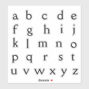 Alphabet-Monogramm beschriftet Initiale Aufkleber