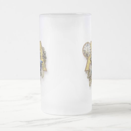 Alphabet-Monogramm-Hauptstadt-Buchstabe A Mattglas Bierglas (Mittel)