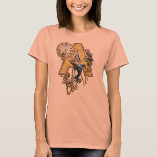 Alphabet-Monogramm-Hauptstadt-Buchstabe A T-Shirt (Vorderseite)