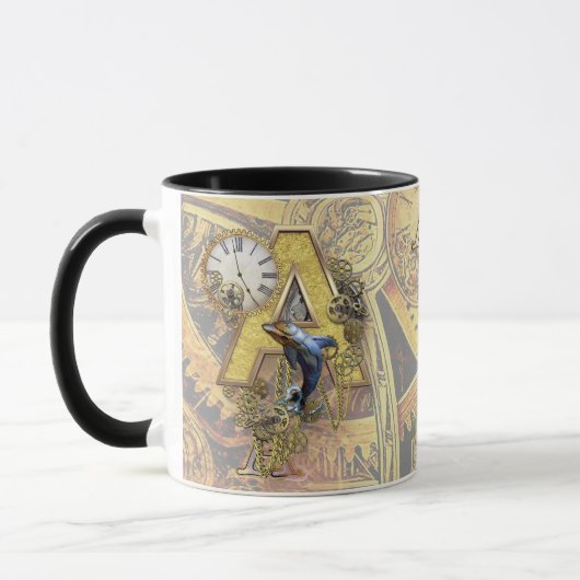 Alphabet-Monogramm-Hauptstadt-Buchstabe A Tasse (Links)