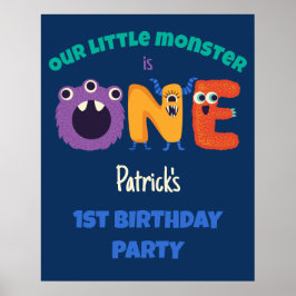 Alphabet Monster 1. Geburtstag Unser kleines Monst Poster