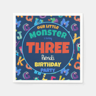 Alphabet Monster Geburtstag Kleines Monster Add AG Serviette