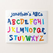 Alphabet Multicolor ABCs Personalisiert Puzzle (Horizontal)