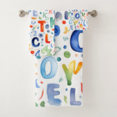 Alphabet Muster Badhandtuch Set (Insitu)