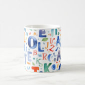 Alphabet Muster Kaffeetasse (Mittel)