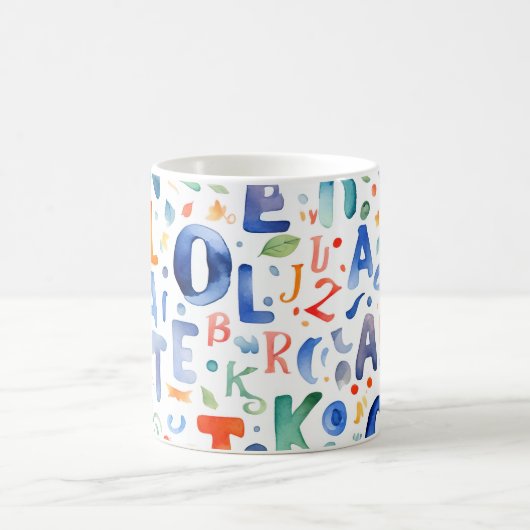 Alphabet Muster Kaffeetasse (Mittel)
