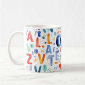 Alphabet Muster Kaffeetasse (Links)