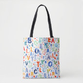 Alphabet Muster Tasche (Vorderseite)