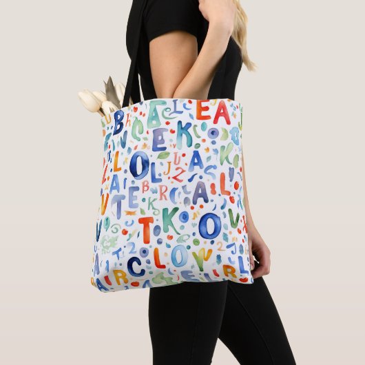 Alphabet Muster Tasche (Von Nahem)