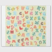 Alphabet Muster-Umschlagpapier Geschenkpapier (Flach)