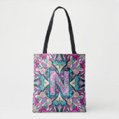 Alphabet N mandala Tasche (Vorderseite)