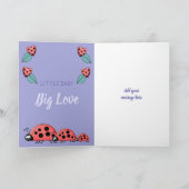 Alphabet Name neues niedliches Baby Ladybirds lila Karte (Innenseite)